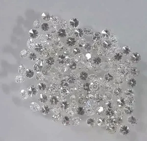 Certified 1 mm Round Cut CVD Diamond J Color I1 Clarity 5 Pcs Diamond Lot - Picture 1 of 8