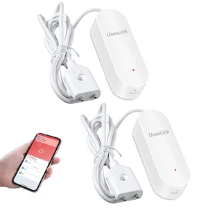 WiFi Water Sensor, Smart Water Leak Detector, 100dB Adjustable Alerts & App S... - Picture 1 of 9