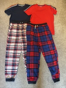 Boys Next Blue Red Long Pyjamas & Tee Set X2, 13 years, Excellent Condition - Picture 1 of 6