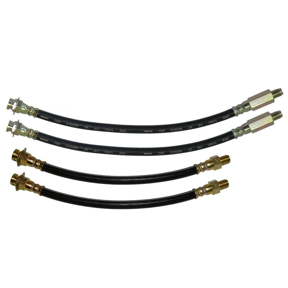 Kit de manguera de freno de goma disco trasero manguera delantera y trasera Corvette 1965-82 4 piezas Foto 1 de 4