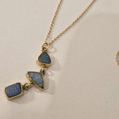 Colgante de ópalo collar de oro hada caprichoso hada sirena occidental suroeste Foto 1 de 4