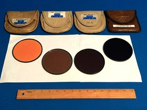 FILTERS (4) 4.5" ROUND (TIFFEN) 85, 85ND.3, 85ND.6, 85ND.9 ARRI MITCHELL CAMERA - Picture 1 of 12