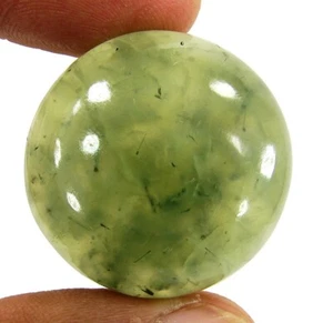 95.10 Ct Natural Green Prehnite Gemstone Stone Cabochon Wire Wrap Stone - 14889 - Picture 1 of 2
