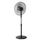 Alera Alefanp16b 16" 3-Speed Oscillating Pedestal Stand Fan, Metal, Plastic,