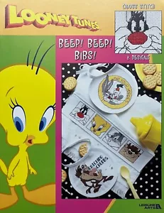 LOONEY TUNES gezählter Kreuzstich Piepton! Lätzchen! BUGS/TAZ/TWEETY Leisure Arts 3495 - Bild 1 von 2