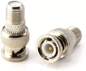 RF Coaxial Adapter, Conveter | F-Type Female to BNC Male Connector - 25 Pack - Picture 1 of 9