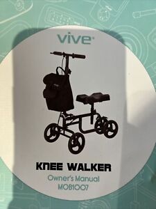 Vive Mobility Knee Walker - Steerable Scooter for Broken Leg, Foot, Ankle Black