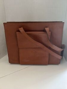 i santi Brown Crocodile embossed Leather Handbag Purse - Made in Italy