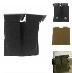 Elastic 9mm/40CAL Tactical Molle Pistol Magazine Bag Pouch Dual Holder Holster - Picture 1 of 23