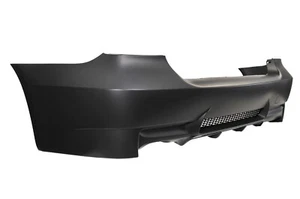 For BMW 06-11 E90 M3 Style Rear Bumper NO PDC Dual Single Muffler Diffuser - Picture 1 of 7