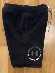 BOYS UNDER ARMOUR FLEECE SWEAT SHORTS SIZE S SMALL  NAVY - Picture 1 of 2
