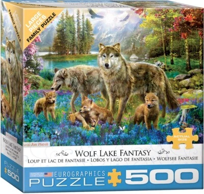 Wolf Lake Fantasy 500 Piece Jigsaw Puzzle Eurographics New - Image 1 of 3