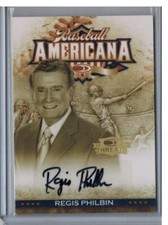 2008 DONRUSS THREADS REGIS PHILBIN AUTO 30/100 BASEBALL AMERICANA AUTOGRAPH RARE