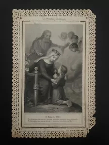 Tarjeta santa santino merlettato canivet LETAILLE PL. 481 VIRGEN MARÍA. - Imagen 1 de 2
