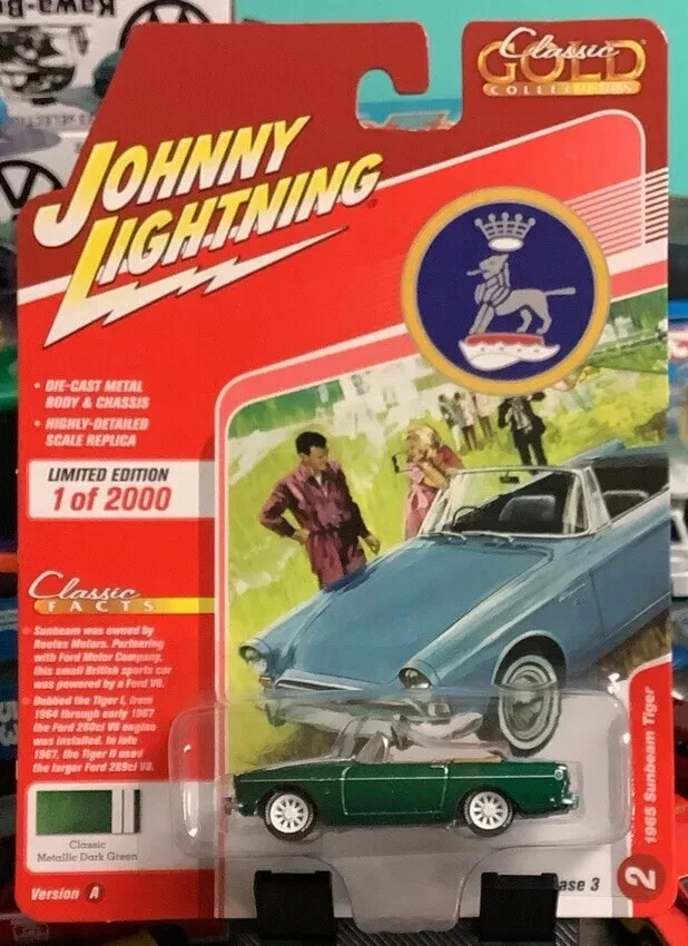 Johnny Lightning Classic Gold 1965 Sunbeam Tiger Met Dark Green 2020 1 de 2000 Foto 1 de 1