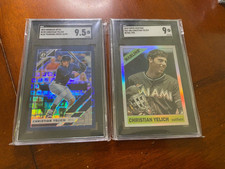 2015 Topps Heritage Christian Yelich Refractor Card + Donruss Bonus SP Blue!