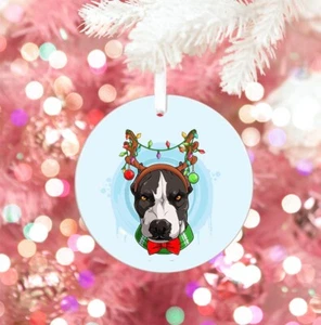 Adorable Pit Bull Terrier Christmas Ornament for Dog Lovers Christmas Gift - Picture 1 of 4