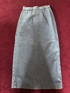 VTG 80's/90's Forenza Denim Maxi Skirt Women 2 Pleated Button Up USA Made - Picture 1 of 2