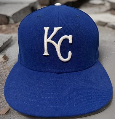 Kansas City Royals Cap New Era 5950 ON-FIELD Authentic Fitted Wool Hat Size 8 - Image 1 of 4