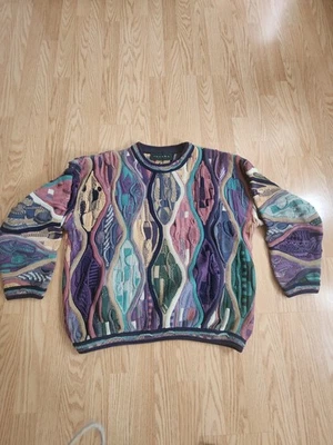 Suéter de malha vintage Tundra Canadá 90S Tundra vintage 3D padrão tamanho M - Imagem 1 de 4