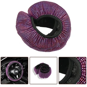 Practical Pink Steering Fits Standard Size Steering Wheels Bling Diamond - Picture 1 of 12