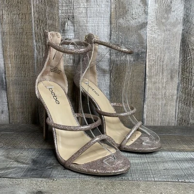 Mujer Bebe Berdine Rosa Brillo Brillo Tirantes Bomba Stilletto Tacones Talla 8 M Foto 1 de 4