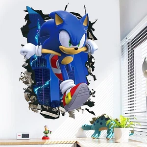 SONIC Decal Removable WALL STICKER Home Decor Art Game Mural Room Decoration Kid - Picture 1 of 17