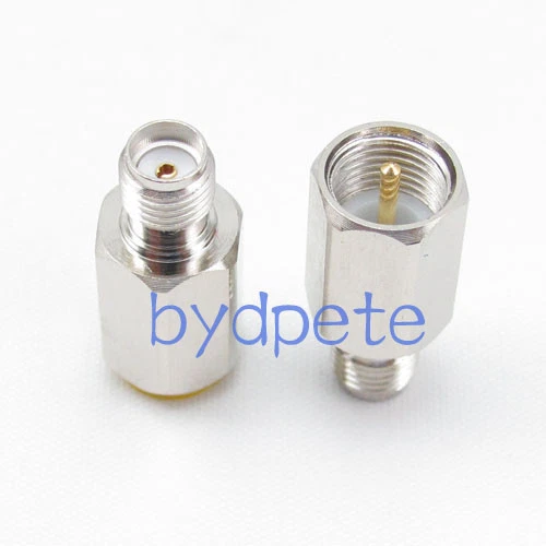 FME male plug to SMA female Straight RF connector Adapter for Antenna Router - Image 1 of 1