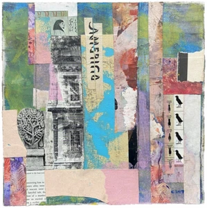 Original Urban Collage Artwork, Small Gallery Wall Art, Contemporary Mixed Media - Picture 1 of 12