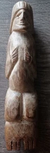 AUTÉNTICA FIGURA DE MADERA TALLADA OBSERVADOR PUENTE NEPAL DEL SUR DE ASIA  - Imagen 1 de 7