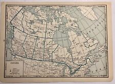 1935 Antique Map J Thomas Co Quebec Manitoba Alberta Ontario
