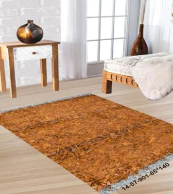 Luxury Leather Shag Rug - Modern Fluffy & Anti-Slip Area Carpet(Online AU)14-57 - Image 1 of 4