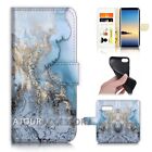 ( For Samsung Note 8 ) Wallet Flip Case Cover Aj21411 Marble Pattern