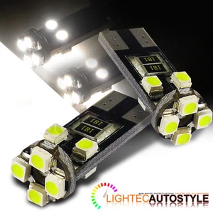 2x CANBUS ERROR FREE 8 SMD LED XENON HID PURE WHITE W5W T10 501 SIDE LIGHT BULBS - Picture 1 of 1