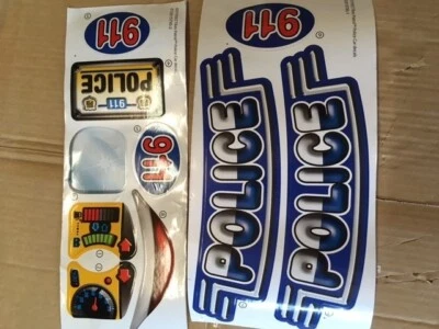 Little Tikes Cozy Coupe Police Car Spare Parts Stickers New 911 model 2 sheets