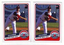 2013 Choice Salem Red Sox Kyle Stroup #25 - 2 Card Lot -  Boston Red Sox