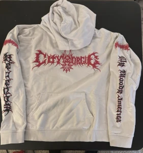 Felpa con cappuccio pullover resistente cemento logo Revenge X City Morgue Metal Tour taglia 2XL - Foto 1 di 10