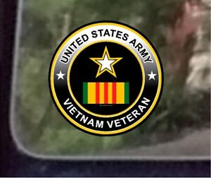 ProSticker 1069 (One) 4" United States Army Vietnam Veteran Decal Sticker 