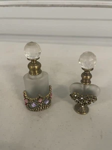 Ornate Decorative Perfume Bottles Lot of 2 - Picture 1 of 6
