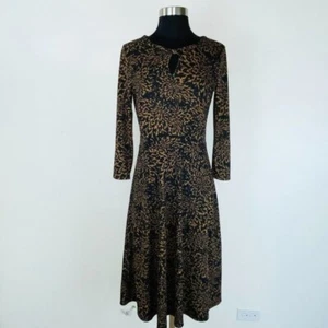 Land's End Dress Abstract Floral Print A Line Dress XS 2 - 4 - Picture 1 of 6