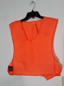 10X Brand Hunting Blaze Orange Pullover Vest Nylon with Side Fasten M-L size - Picture 1 of 7