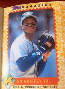 1990 Topps Ken Griffey Jr Topps Magazine With Rookie Card Uncut Panel Inside