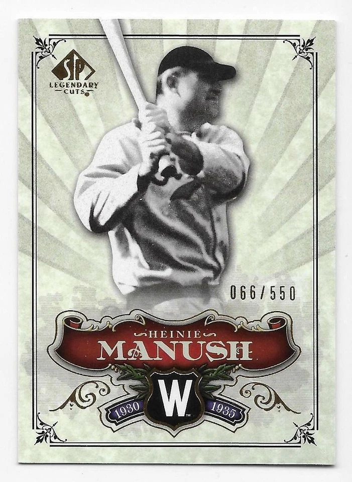 2006 SP LEGENDARY CUTS SP #177 Heinie Manush #66/550 - Image 1 of 1