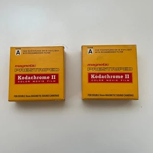 Lot of 2 KODACHROME II Magnetic Prestriped Color Movie Film 8mm Expired 1966 - Picture 1 of 6