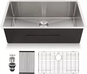 Lordear 30 Kitchen Sink Undermount 30" x 18" Kitchen Sink Basin - Picture 1 of 9