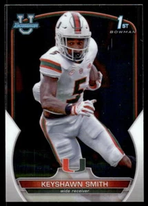 Keyshawn Smith 2022 Bowman U Football # 55 1st Base Miami - Picture 1 of 2