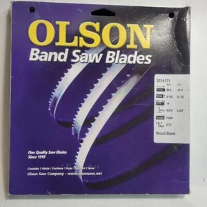 OLSON 2114171 HOJA DE SIERRA DE CINTA DE CORTE DE MADERA 59.5"x 0.125"x 14 TPI GANCHO DIENTE NUEVO - Imagen 1 de 1