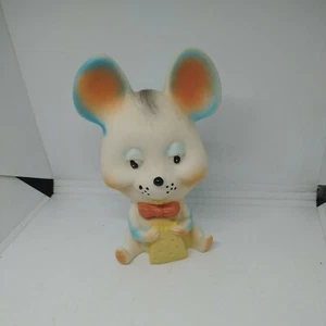 VTG 70's RARE LITTLE MOUSE MEXICAN TOY, RUBBER SQUEAKY SQUEEZE 5" VINYL - Picture 1 of 5