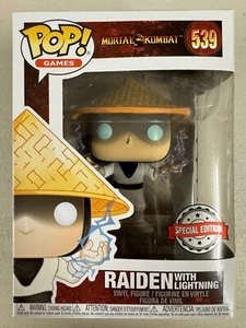 Raiden (with Lightning) 539 ~ Mortal Kombat ~ Funko Pop Vinyl + FREE PROTECTOR - Picture 1 of 6