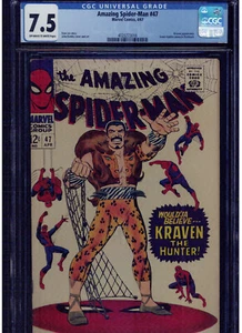 AMAZING SPIDER-MAN #47 CGC 7.5 APARIENCIA TEMPRANA KRAVEN CUBIERTA CLÁSICA DITKO S LEE - Imagen 1 de 3